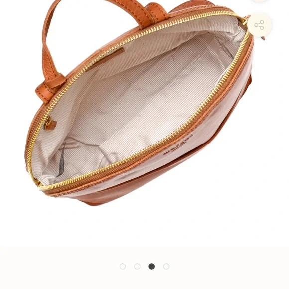 Margot Women's Brown Leather Backpack - Picture 3 of 8